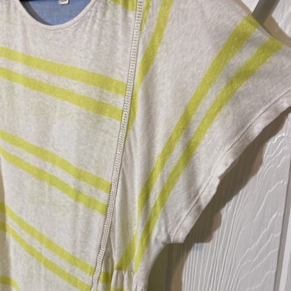 Anthropologie Postmark Yellow Stripe Linen Top - Picture 4 of 10